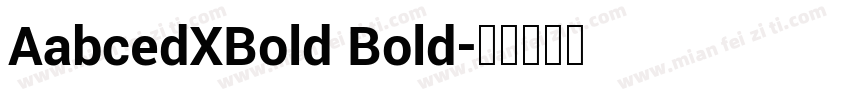 AabcedXBold Bold字体转换